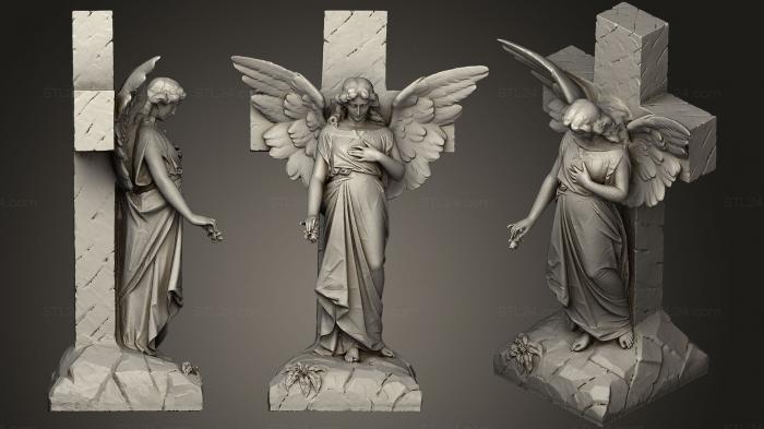 Memorial (Angel Girl 3d print, PM_0331) 3D models for cnc